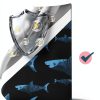 Tie-Back Scrub Cap with Button and Sweatband Modern Classic, Black Shark Print Double-Sided Adjustable Medical Hat for Men, Soft Comfortable, No-Slip for Long-Hour Wear-2