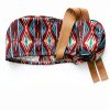 Ponytail Scrub Cap for Women – Brown Tribal Pattern Surgical Cap with Buttons, Sweatband & Double-Sided Print, Adjustable Surgical Hat for Women to Secure Long Hair and Helps Reduce Static Buildup-1