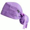 Ponytail Scrub Cap Women Lavender Surgical Cap with Buttons by Tovelle-3