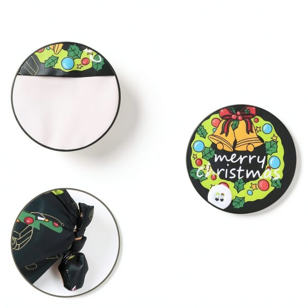 Christmas Scrub Cap Adjustable Bouffant Hat Green Black-2