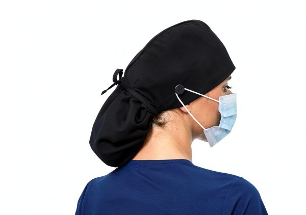 Satin Lined Scrub Cap, Adjustable Surgical Cap with Sweatband & Buttons, Soft and Wrinkle-Resistant Scrub Hat-2