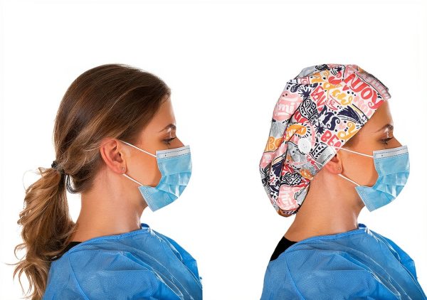 Surgical Scrub Hat, Surgical Cap for Women and Men, Working Cap with Buttons, Reusable and Washable Bouffant Scrub Cap, Gorros Quirurgicos para Mujer Multi-4