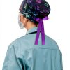 Black Rainbow Paw Euro Scrub Caps by TOVELLE Unisex Adjustable Hat-6