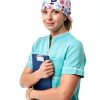 Floral Double-Sided Scrub Caps by TOVELLE Breathable Surgical Hat-6