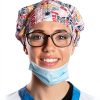 Surgical Scrub Hat, Surgical Cap for Women and Men, Working Cap with Buttons, Reusable and Washable Bouffant Scrub Cap, Gorros Quirurgicos para Mujer Multi-6