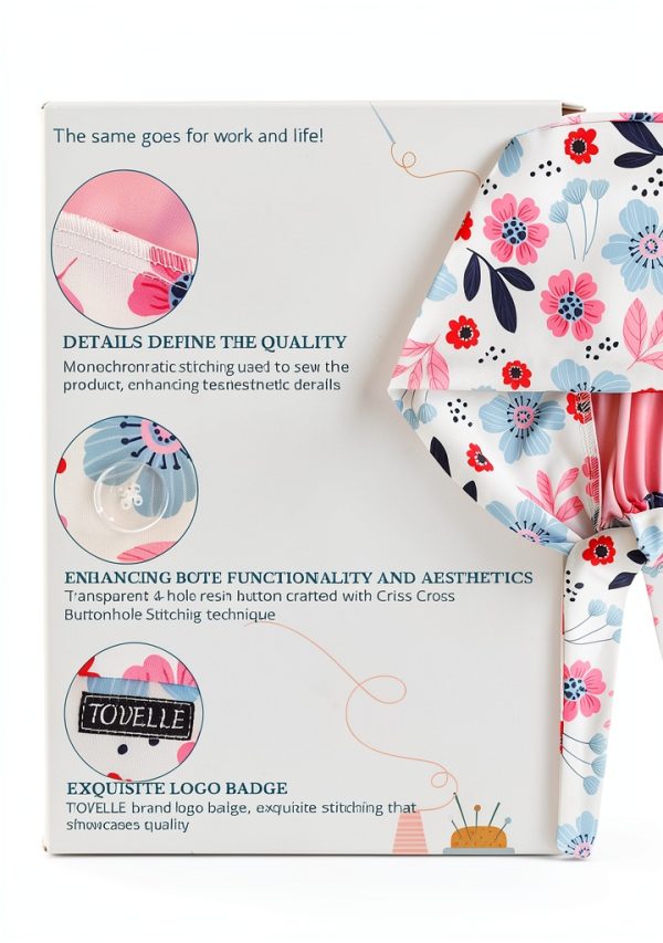 Floral Double-Sided Scrub Caps by TOVELLE Breathable Surgical Hat-1