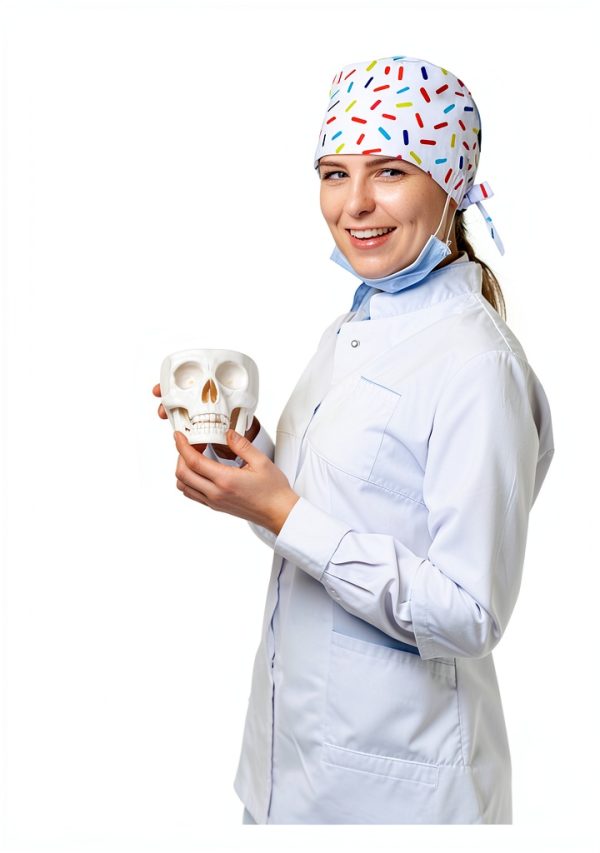 Colorful Sprinkles Double-Sided Printed Scrub Caps for Women with Buttons, Adjustable Helps Reduce Static Buildup Medical Hats, Cute and Breathable Surgical Caps with Sweatband for Long Hours-6