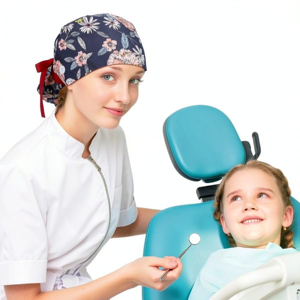 Scrub Caps 8 Pack Adjustable Bouffant Hats with Sweatband for Women-4