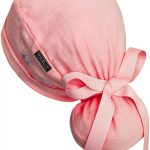 Ponytail Scrub Cap for Women – Solid Light Pink Surgical Cap with Buttons, Cotton Ponytail Scrub Caps, Adjustable Surgical Hat for Women to Secure Long Hair-0