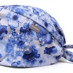Kousenpu Scrub Cap for Women Blue Nurse Hat with Adjustable Sweatband-0