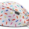 Colorful Sprinkles Double-Sided Printed Scrub Caps for Women with Buttons, Adjustable Helps Reduce Static Buildup Medical Hats, Cute and Breathable Surgical Caps with Sweatband for Long Hours-0