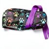 Ponytail Scrub Cap TOVELLE Surgical Hat Black Rainbow Paw Buttons-1