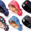 Satin Lined Nurse Cap Jamntower Adjustable 9‑Piece Set with Button-0
