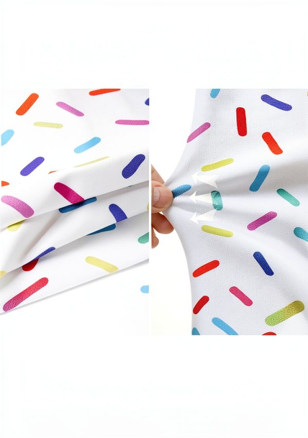 Colorful Sprinkles Double-Sided Printed Scrub Caps for Women with Buttons, Adjustable Helps Reduce Static Buildup Medical Hats, Cute and Breathable Surgical Caps with Sweatband for Long Hours-3