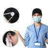 Satin Lined Scrub Caps 4pcs Adjustable Button Sweatband Nurse Hat-1